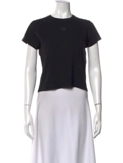 Pre-owned Alexander Wang Crew Neck Short Sleeve T-shirt In Black
