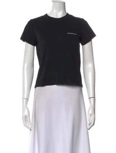 Pre-owned Alexander Wang Crew Neck Short Sleeve T-shirt In Black