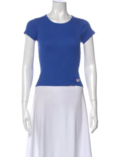 Pre-owned Alexander Wang Crew Neck Short Sleeve T-shirt In Blue