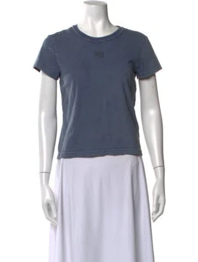 Pre-owned Alexander Wang Crew Neck Short Sleeve T-shirt In Blue