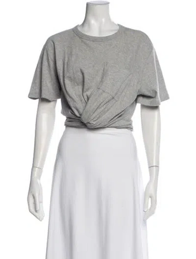 Pre-owned Alexander Wang Crew Neck Short Sleeve T-shirt In Gray