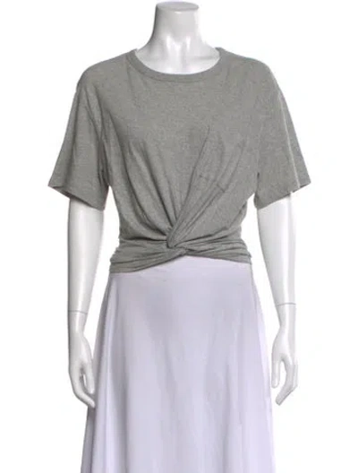 Pre-owned Alexander Wang Crew Neck Short Sleeve T-shirt In Gray