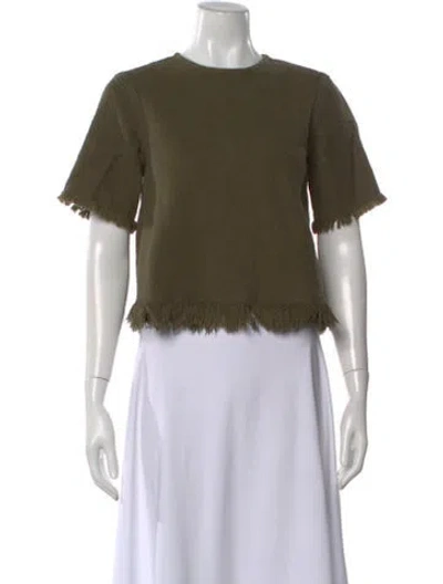 Pre-owned Alexander Wang Crew Neck Short Sleeve T-shirt In Green