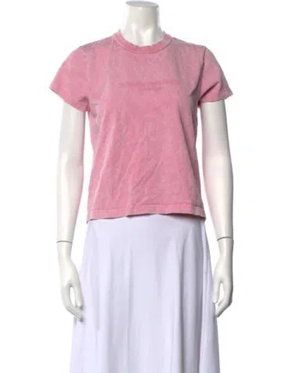 Pre-owned Alexander Wang Crew Neck Short Sleeve T-shirt In Pink