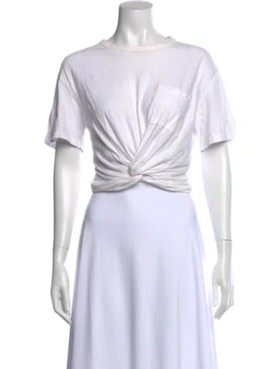 Pre-owned Alexander Wang Crew Neck Short Sleeve T-shirt In White