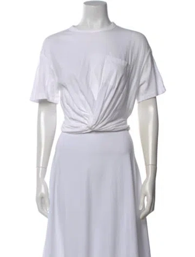 Pre-owned Alexander Wang Crew Neck Short Sleeve T-shirt In White