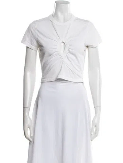 Pre-owned Alexander Wang Crew Neck Short Sleeve T-shirt In White