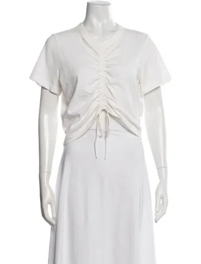Pre-owned Alexander Wang Crew Neck Short Sleeve T-shirt In White