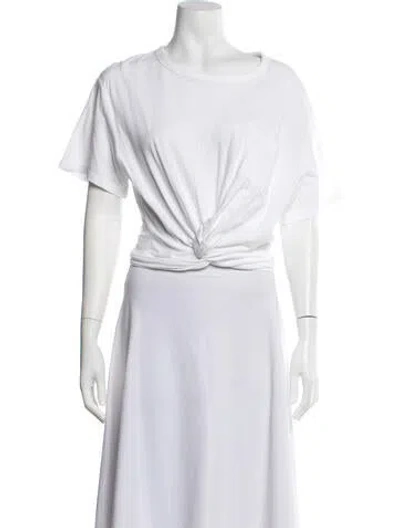 Pre-owned Alexander Wang Crew Neck Short Sleeve T-shirt In White