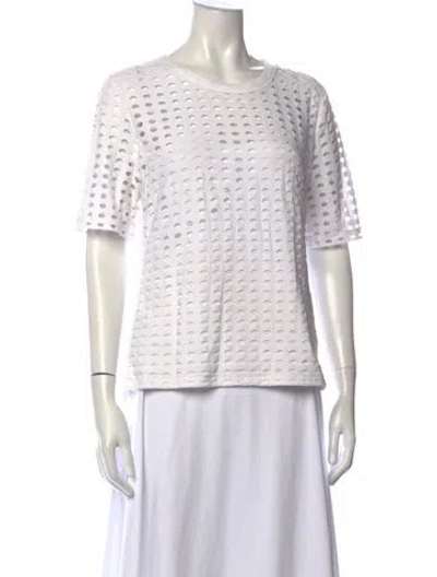 Pre-owned Alexander Wang Crew Neck Short Sleeve T-shirt In White