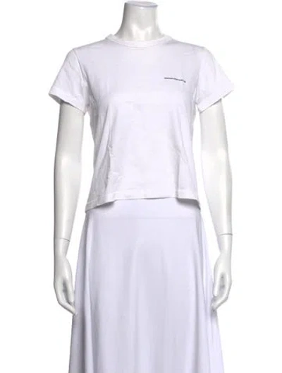 Pre-owned Alexander Wang Crew Neck Short Sleeve T-shirt In White
