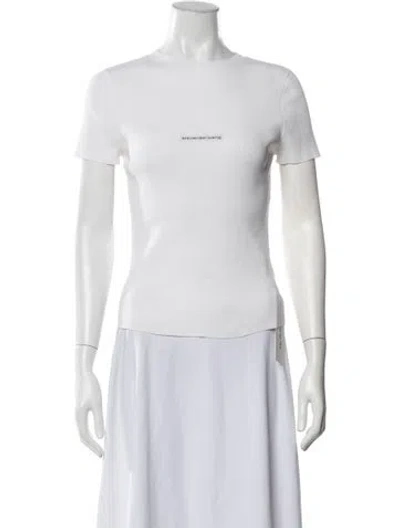Pre-owned Alexander Wang Crew Neck Short Sleeve T-shirt In White
