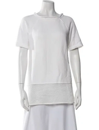 Pre-owned Alexander Wang Crew Neck Short Sleeve T-shirt In White
