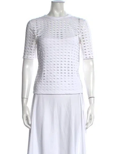 Pre-owned Alexander Wang Crew Neck Short Sleeve T-shirt In White