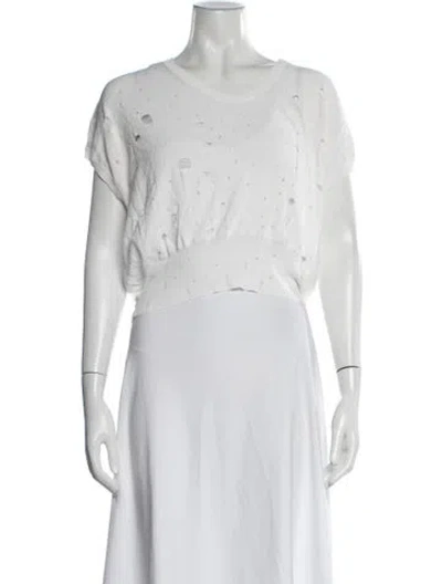 Pre-owned Alexander Wang Crew Neck Short Sleeve T-shirt In White