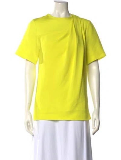 Pre-owned Alexander Wang Crew Neck Short Sleeve T-shirt In Yellow
