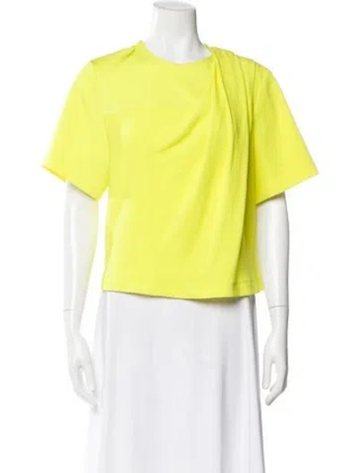 Pre-owned Alexander Wang Crew Neck Short Sleeve T-shirt In Yellow