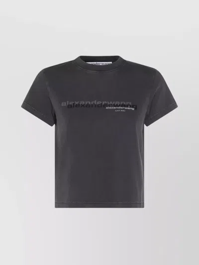 ALEXANDER WANG CREW NECK SHORT SLEEVES CROPPED LENGTH