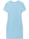 Alexander Wang Crew-neck Shortsleeved Mini Dress In Blue