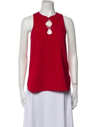Pre-owned Alexander Wang Crew Neck Sleeveless Blouse In Red