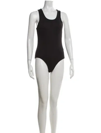 Pre-owned Alexander Wang Crew Neck Sleeveless Bodysuit In Black