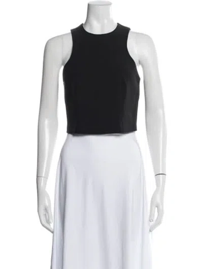 Pre-owned Alexander Wang Crew Neck Sleeveless Crop Top In Blue