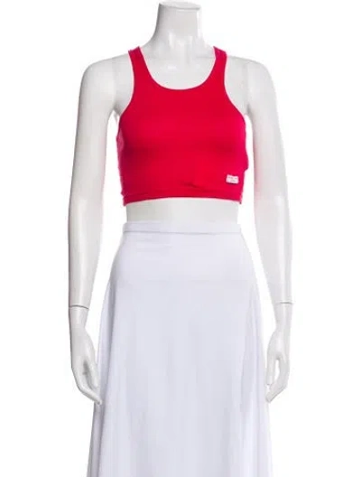 Pre-owned Alexander Wang Crew Neck Sleeveless Crop Top In Orange