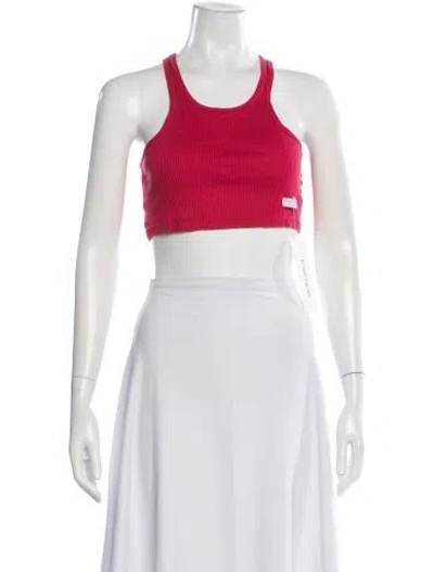 Pre-owned Alexander Wang Crew Neck Sleeveless Crop Top In Red
