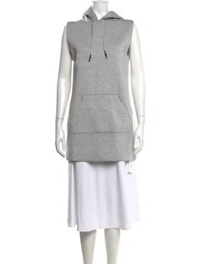 Pre-owned Alexander Wang Crew Neck Sleeveless Hoodie In Grey