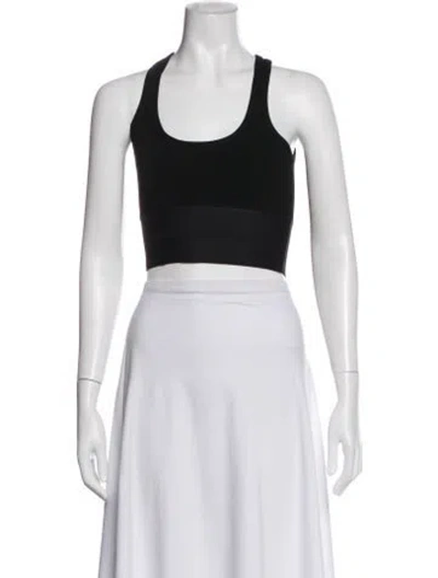 Pre-owned Alexander Wang Crew Neck Sleeveless Sports Bra In Black
