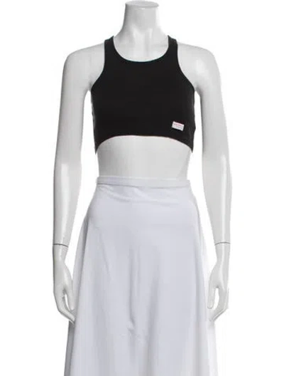 Pre-owned Alexander Wang Crew Neck Sleeveless Sports Bra In Black