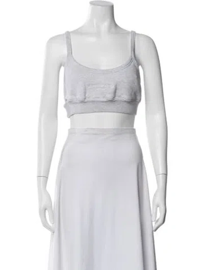 Pre-owned Alexander Wang Crew Neck Sleeveless Sports Bra In Gray