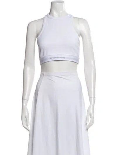 Pre-owned Alexander Wang Crew Neck Sleeveless Sports Bra In White