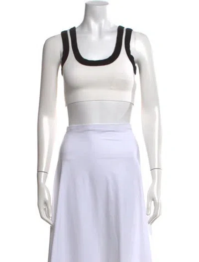 Pre-owned Alexander Wang Crew Neck Sleeveless Sports Bra In White
