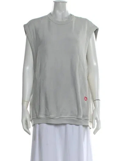 Pre-owned Alexander Wang Crew Neck Sleeveless Sweatshirt In Neutrals