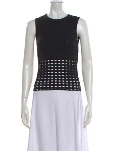 Pre-owned Alexander Wang Crew Neck Sleeveless Top In Black