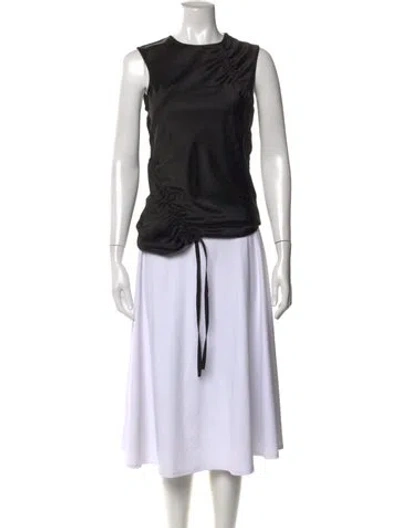 Pre-owned Alexander Wang Crew Neck Sleeveless Top In Black