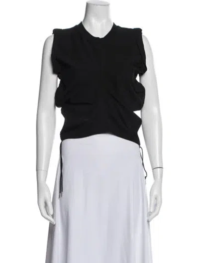 Pre-owned Alexander Wang Crew Neck Sleeveless Top In Black