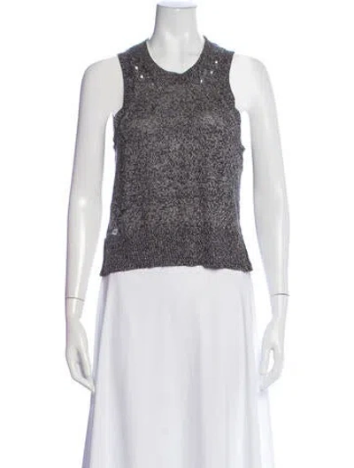 Pre-owned Alexander Wang Crew Neck Sleeveless Top In Black