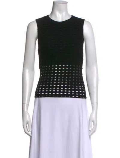 Pre-owned Alexander Wang Crew Neck Sleeveless Top In Black