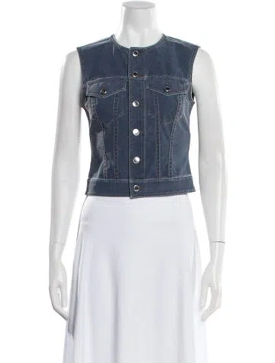 Pre-owned Alexander Wang Crew Neck Sleeveless Top In Blue