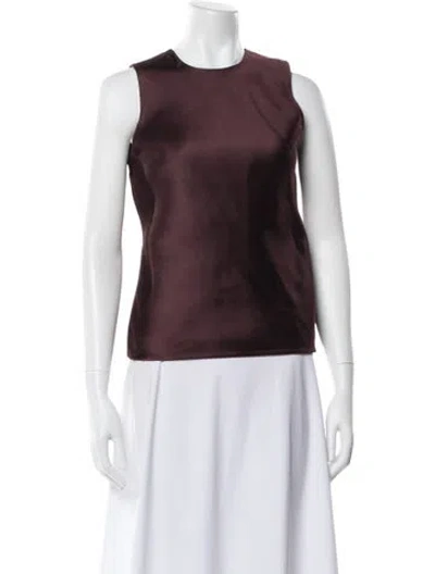 Pre-owned Alexander Wang Crew Neck Sleeveless Top In Burgundy