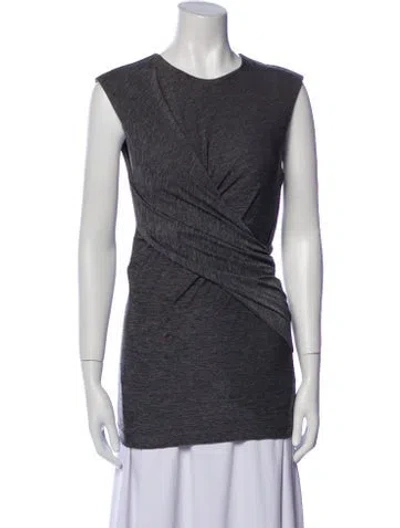 Pre-owned Alexander Wang Crew Neck Sleeveless Top In Gray