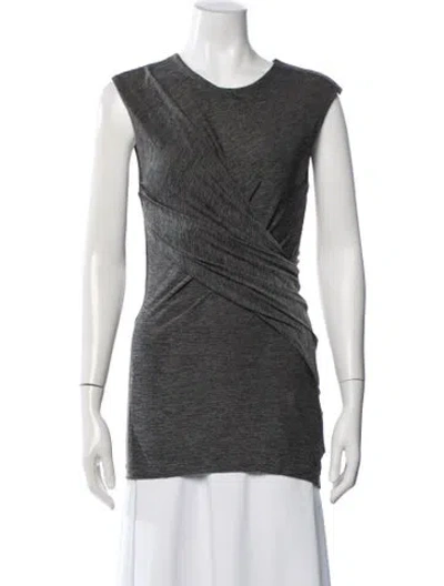 Pre-owned Alexander Wang Crew Neck Sleeveless Top In Gray