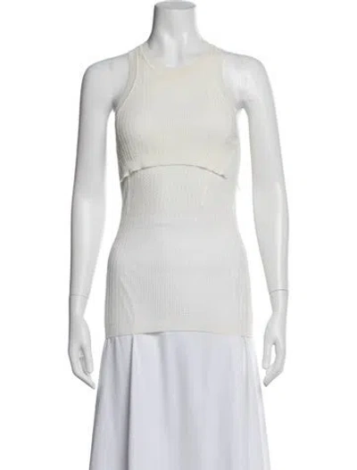 Pre-owned Alexander Wang Crew Neck Sleeveless Top In Neutral