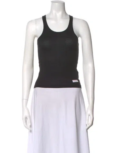 Pre-owned Alexander Wang Crew Neck Sleeveless Top W/ Tags In Black