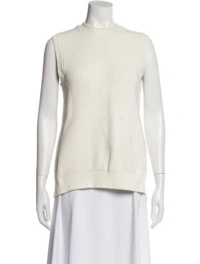 Pre-owned Alexander Wang Crew Neck Sleeveless Top In White
