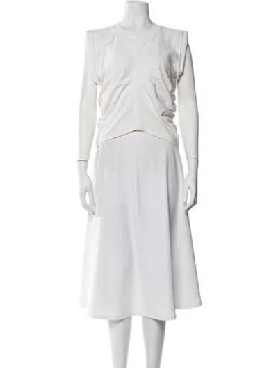 Pre-owned Alexander Wang Crew Neck Sleeveless Top In White