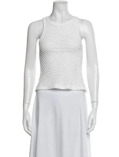 Pre-owned Alexander Wang Crew Neck Sleeveless Top In White