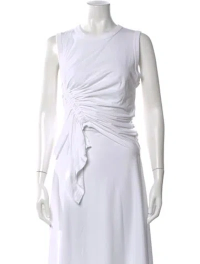 Pre-owned Alexander Wang Crew Neck Sleeveless Top In White